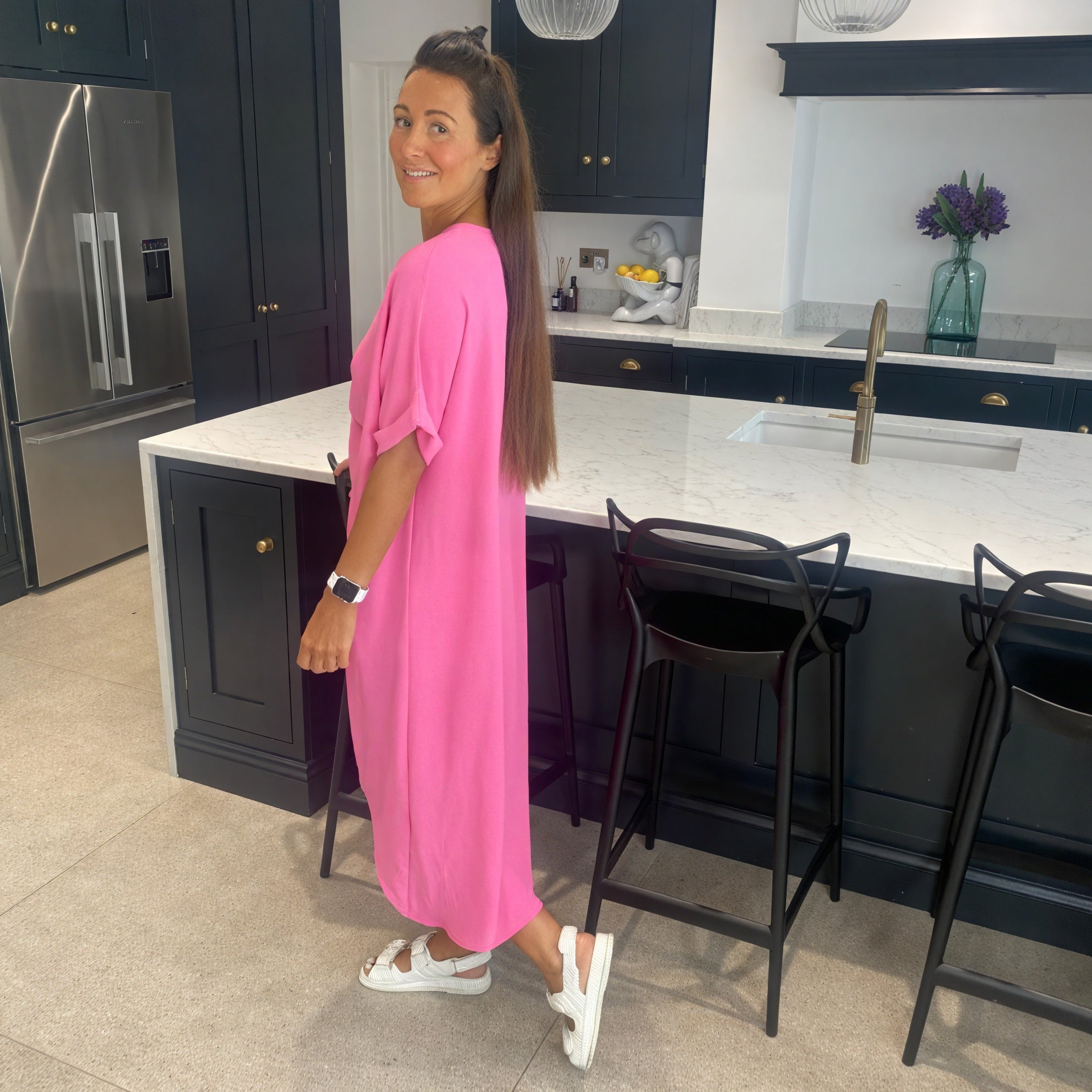 Tiffany Maxi Knot Dress - Blush Boutique Essex