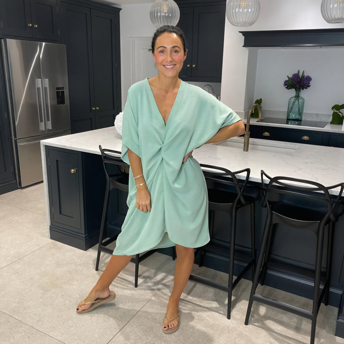 Tiffany Maxi Knot Dress - Blush Boutique Essex