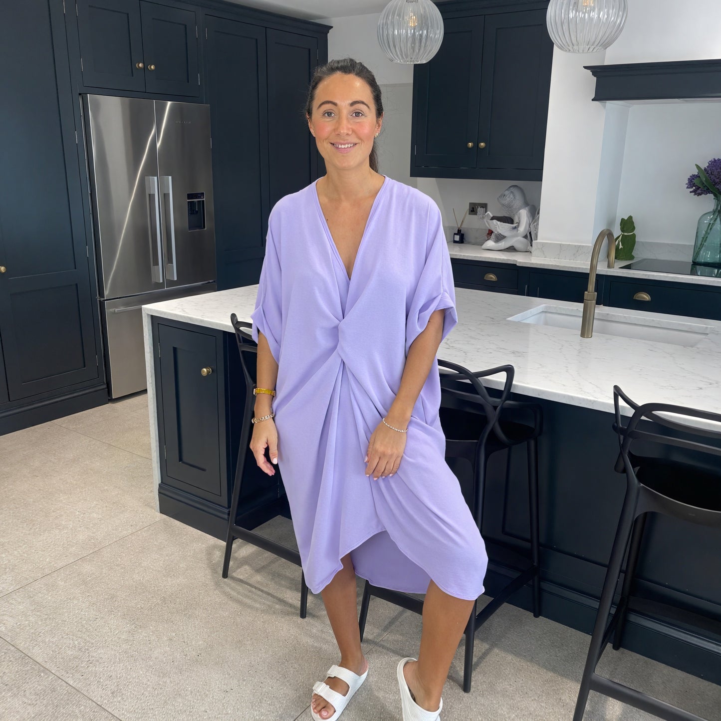 Tiffany Maxi Knot Dress - Blush Boutique Essex