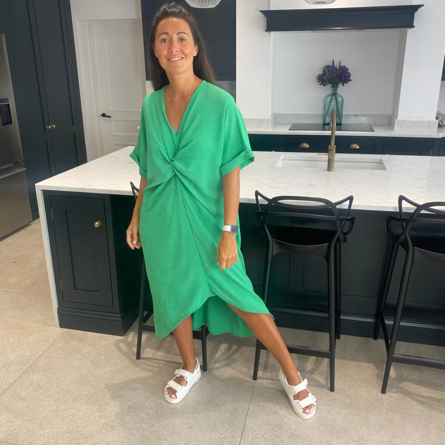 Tiffany Maxi Knot Dress - Blush Boutique Essex