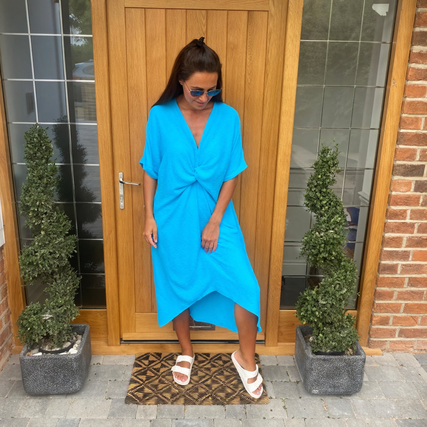 Tiffany Maxi Knot Dress - Blush Boutique Essex