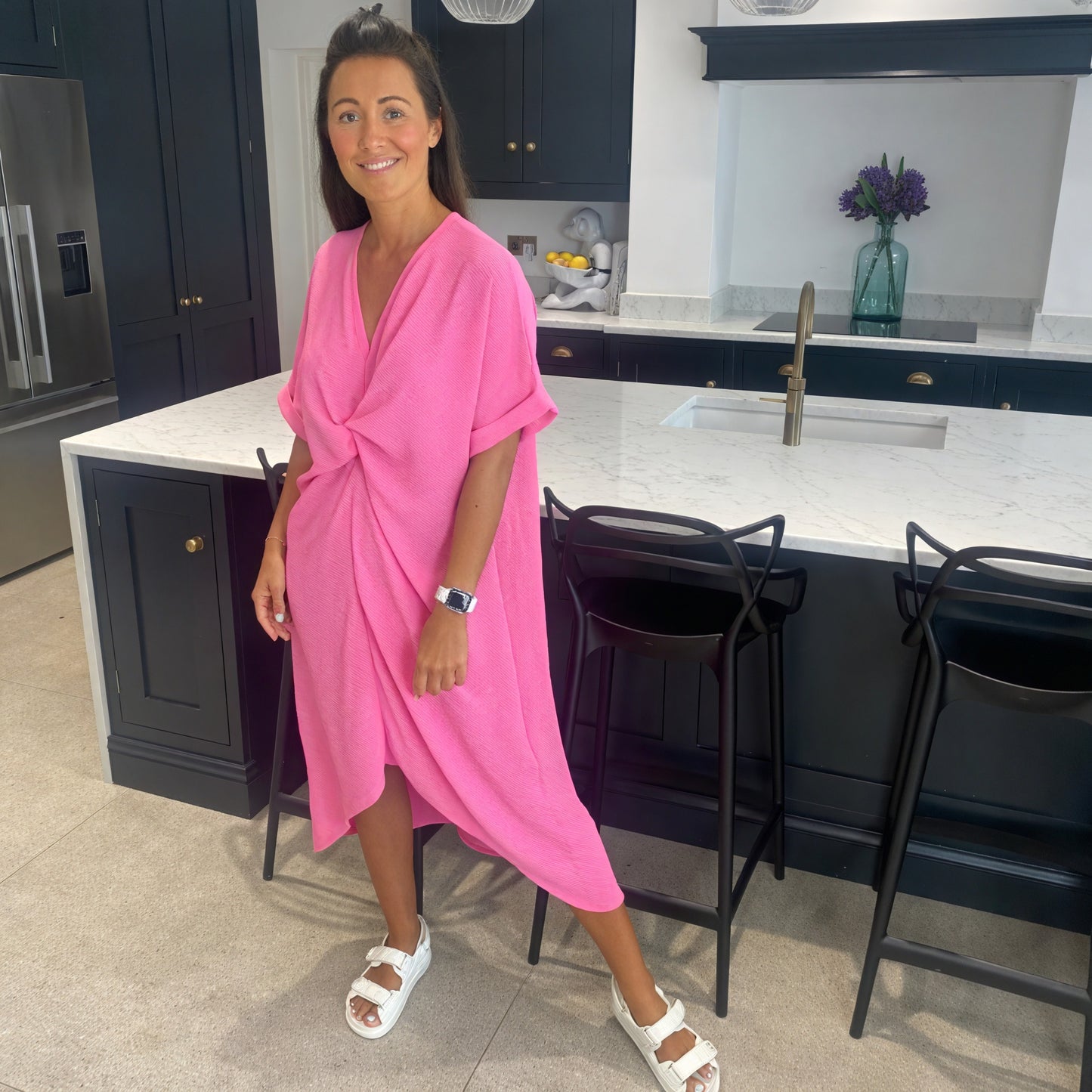 Tiffany Maxi Knot Dress - Blush Boutique Essex