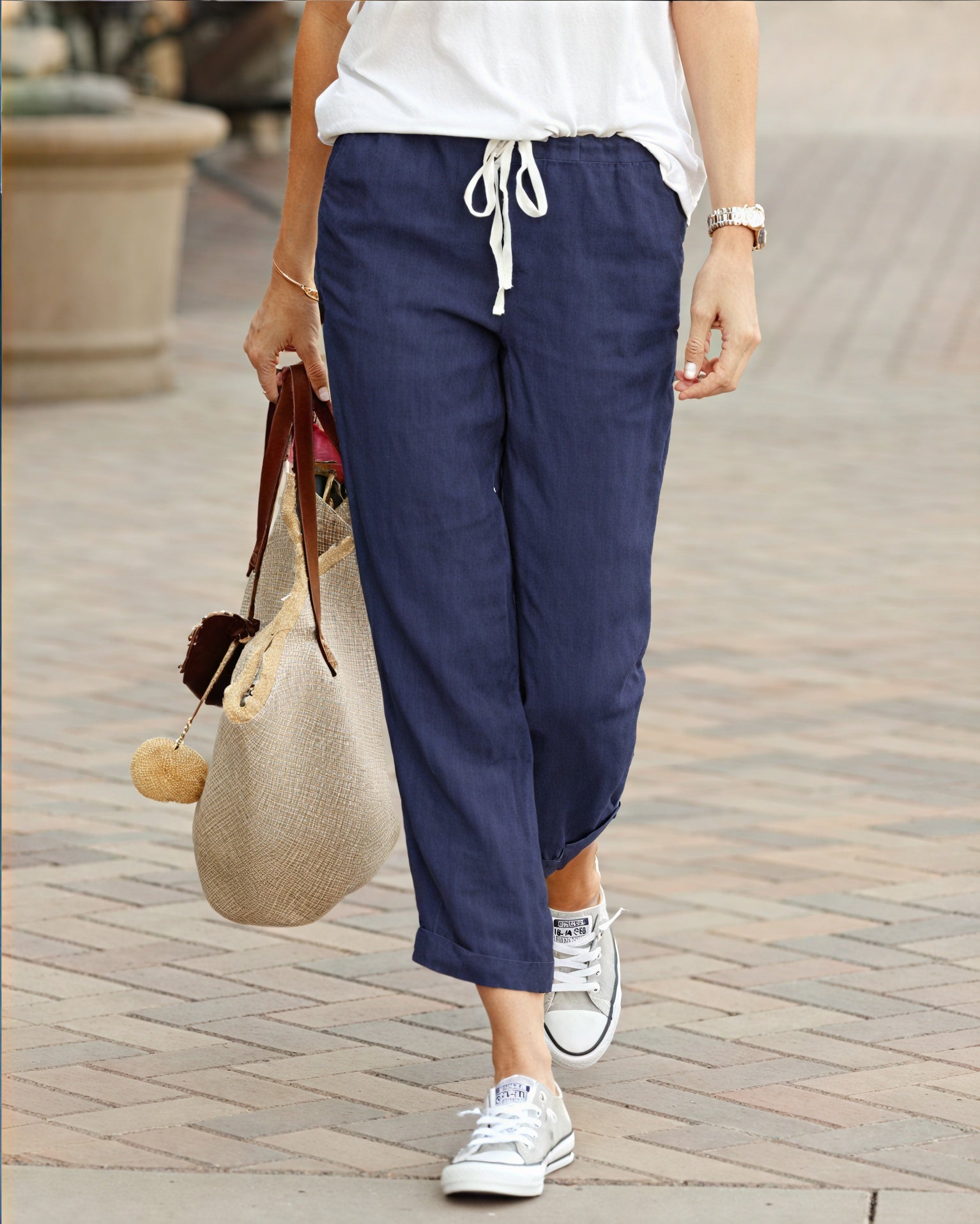 Brianna | Women's Linen Trousers – Comfortable Relaxed Fit – Full Length Casual Pants - Image 3