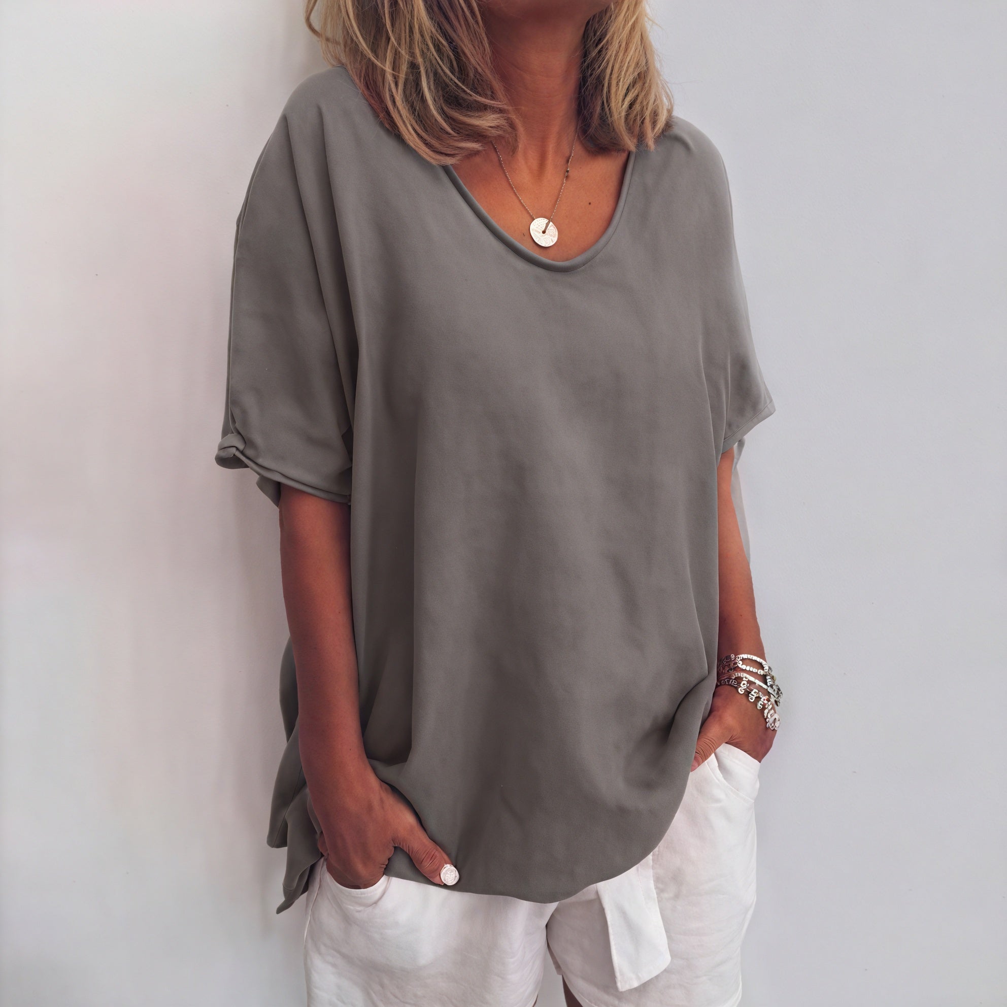 Denise | Stylish Loose Blouse with Tummy Coverage - Image 1