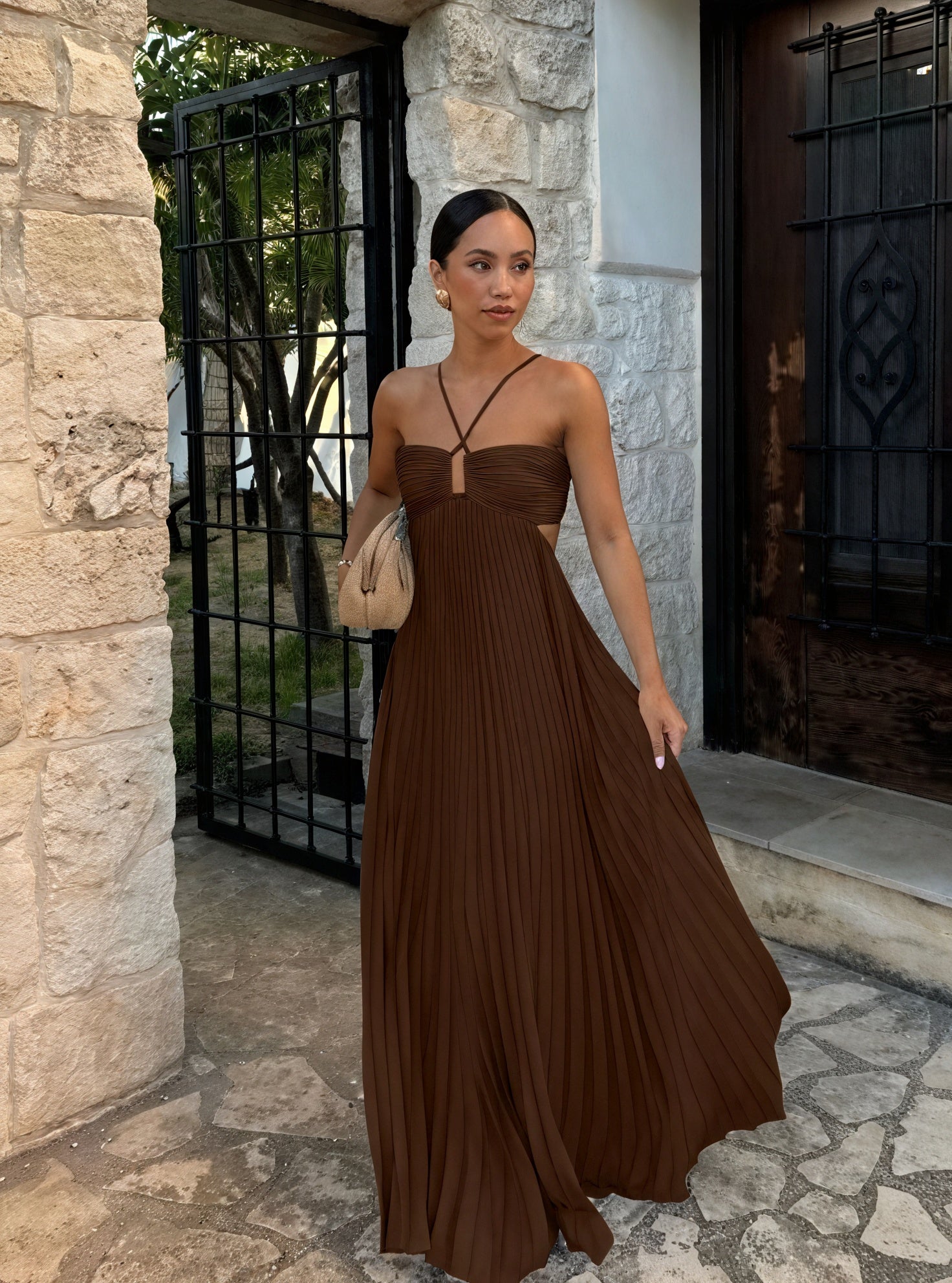 Irene | Elegant Pleated Maxi Dress for Any Occasion - Image 5