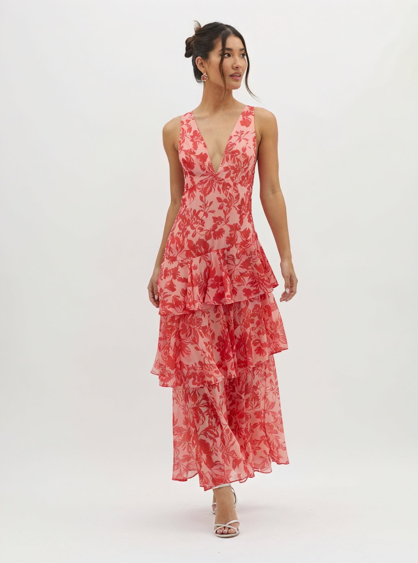 Basicfold Women's Floral Print V-Neck Tiered Maxi Dress-83283-a9cfc6a7-1b6f-4a4e-a5d6-a0c5ef3da866