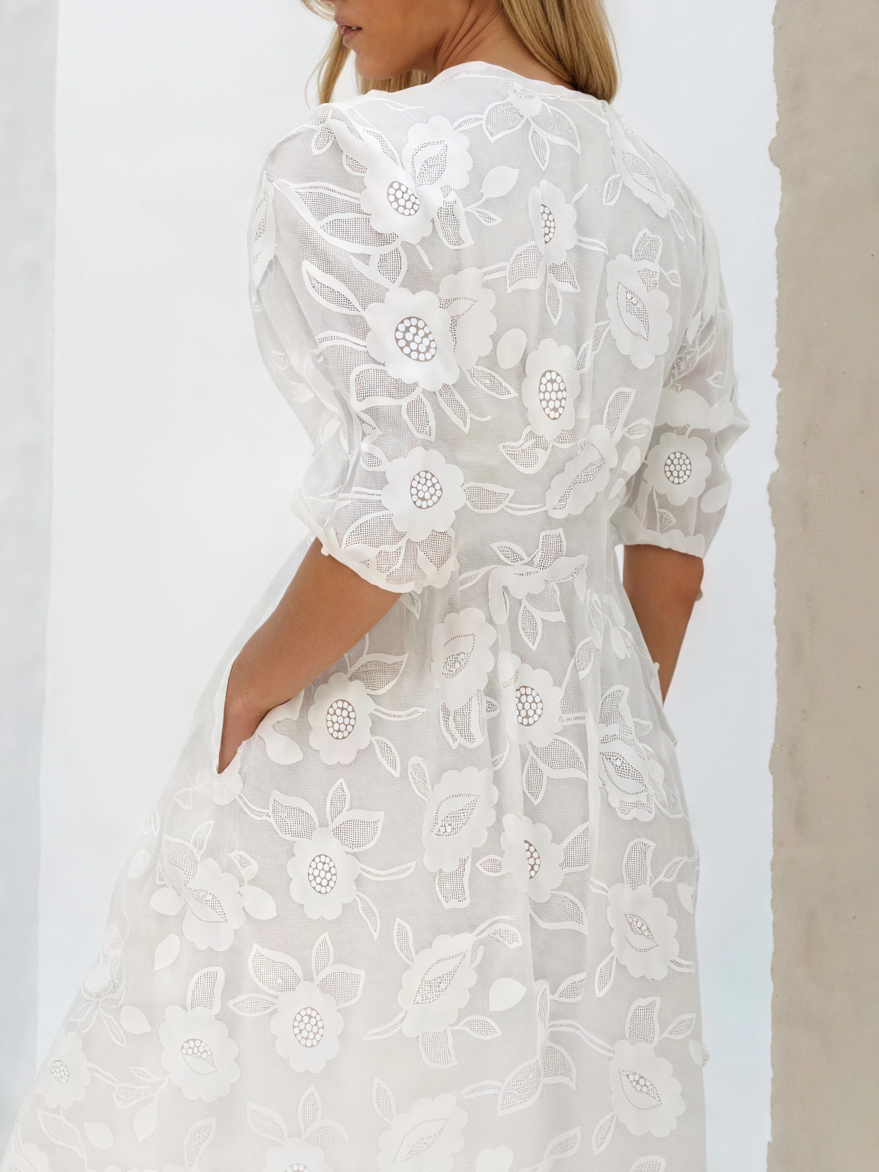 Basicfold Women's White Embroidered Button-Down Midi Dress, Short Sleeve, S-XL-83314-64d2e21b-81be-4cd6-99e7-37bf693b19dd
