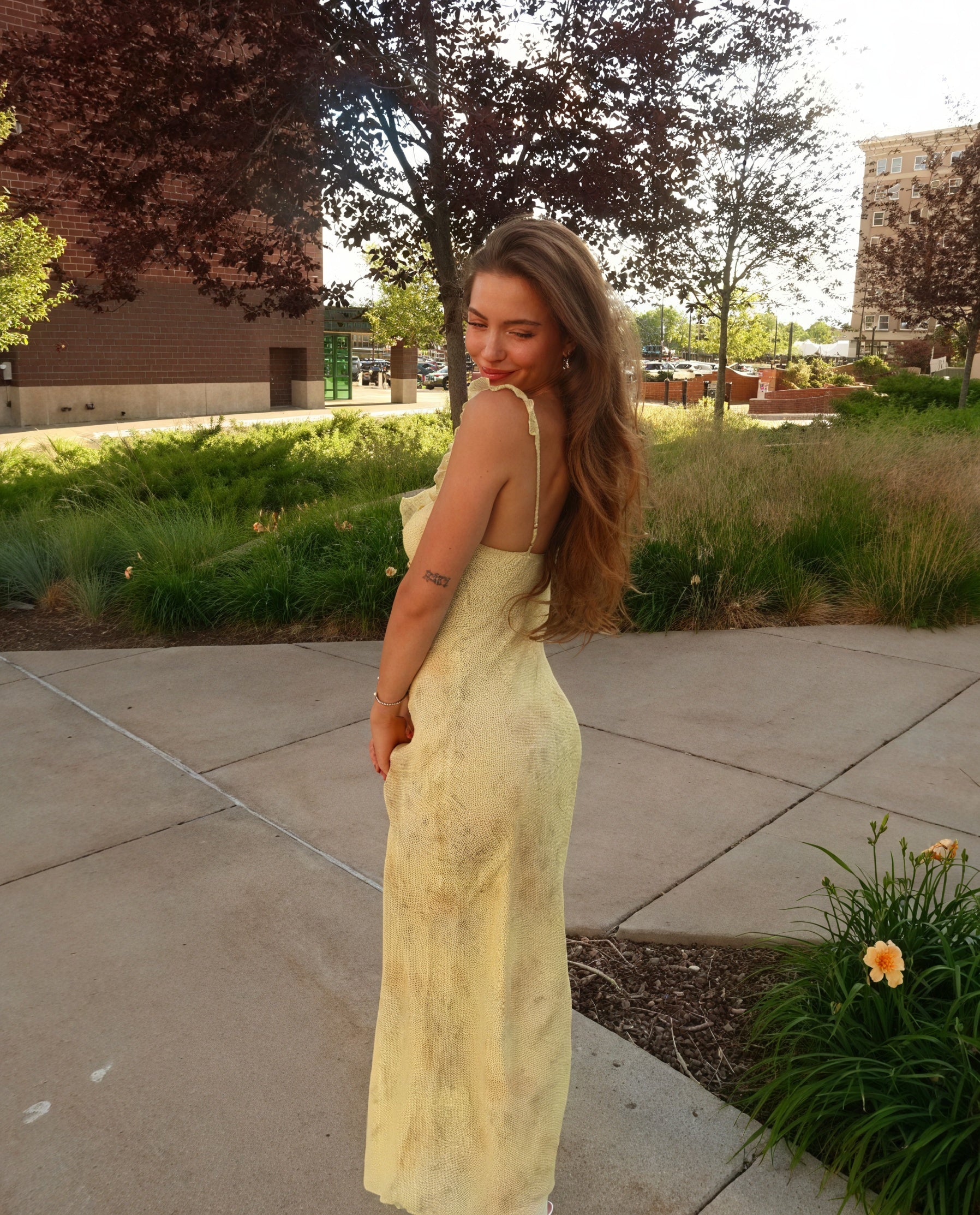 Women's Floral Print Spaghetti Strap Ruffle Dress - Lightweight, Summer Style, Oxford Clothing-83695-bf752250-0e70-4994-8cc2-40ac845e77cf