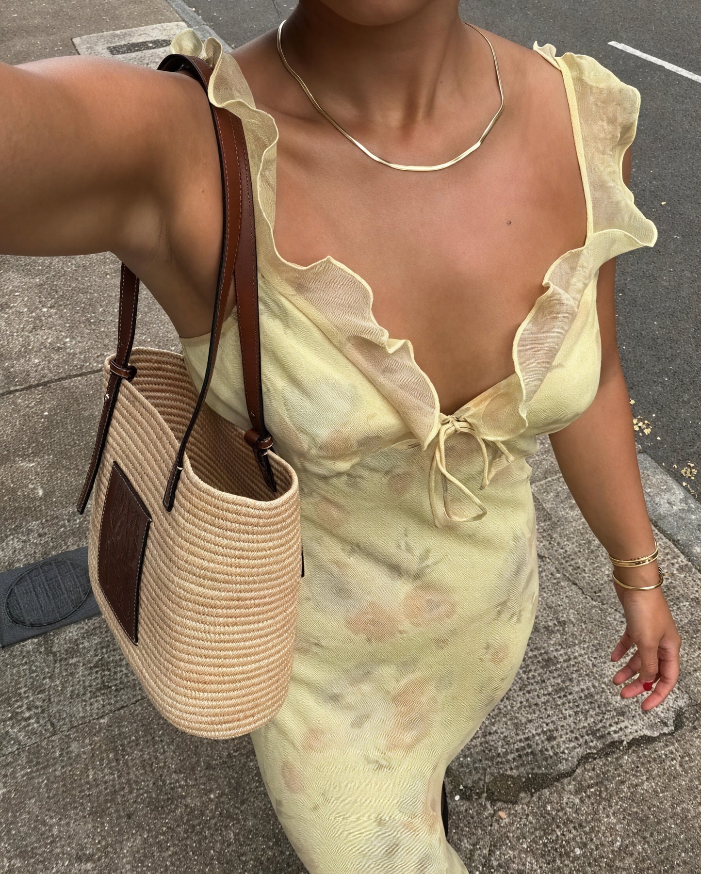 Women's Floral Print Spaghetti Strap Ruffle Dress - Lightweight, Summer Style, Oxford Clothing-83695-9a9aef45-26d4-455b-b1f6-b79729fa20d3