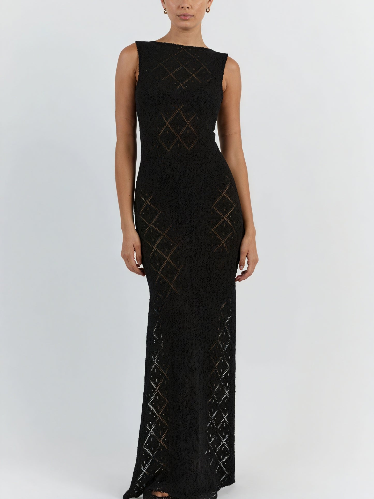 Women's Sleeveless Maxi Knit Dress – Open Weave, Lightweight, Oxford Clothing-83712-bc0766b8-941b-4d04-99ef-3a870b2138f8