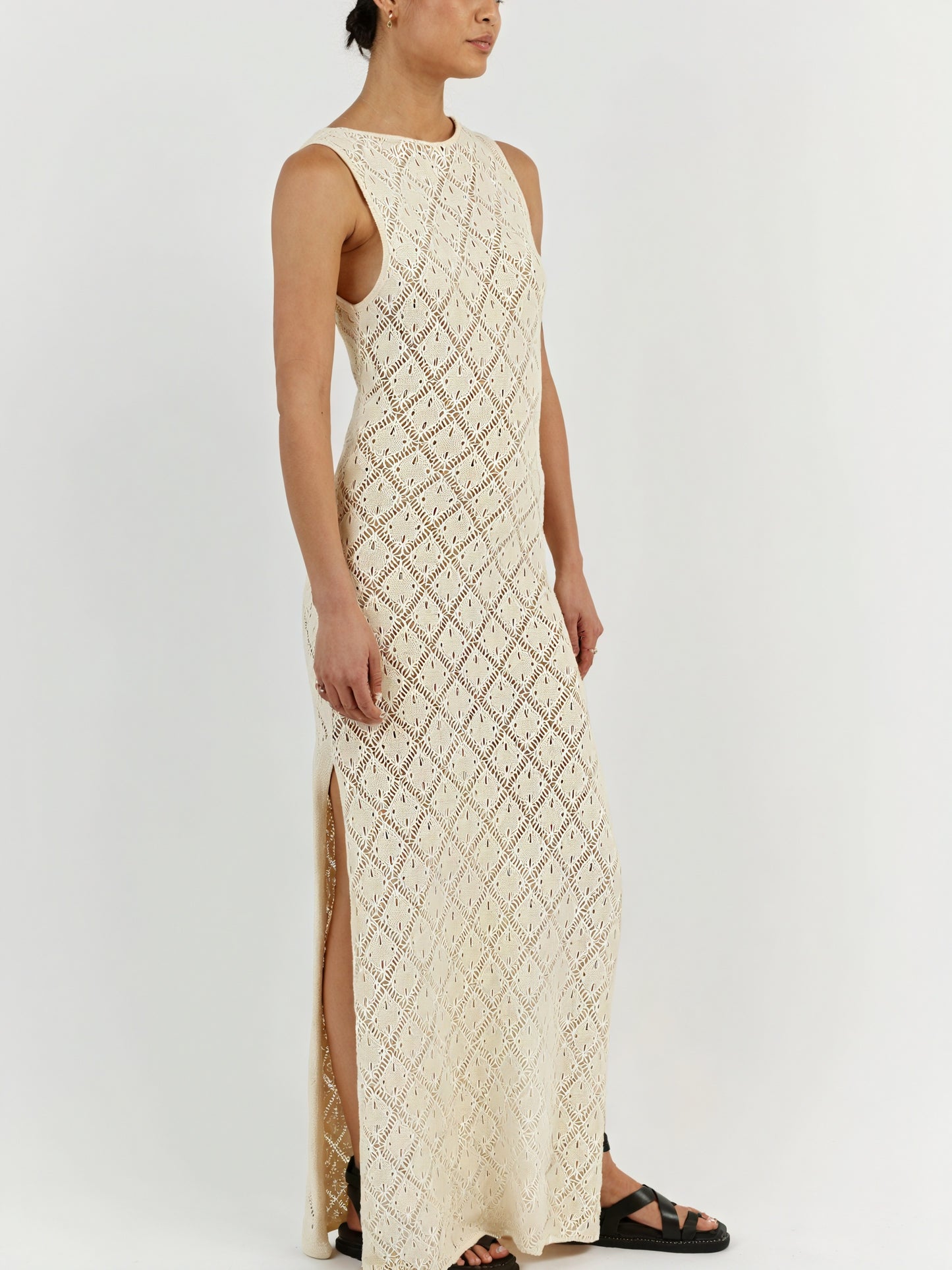 Women's Sleeveless Maxi Knit Dress – Open Weave, Lightweight, Oxford Clothing-83712-ec37fc37-321f-4c13-9fbf-889d822c6161