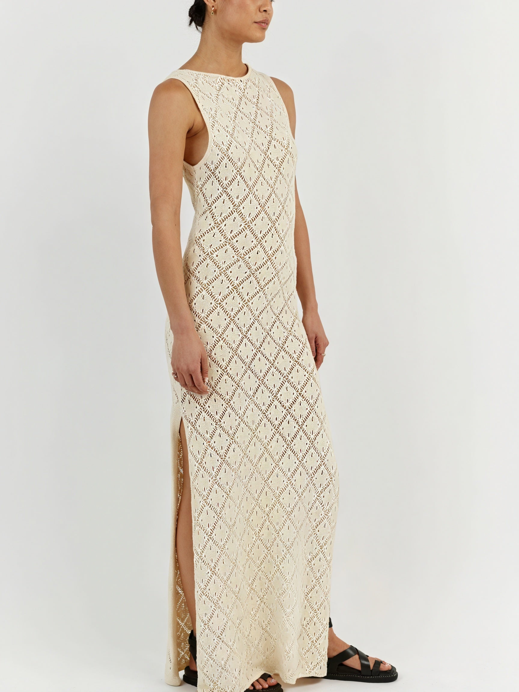 Women's Sleeveless Maxi Knit Dress – Open Weave, Lightweight, Oxford Clothing-83712-ec37fc37-321f-4c13-9fbf-889d822c6161