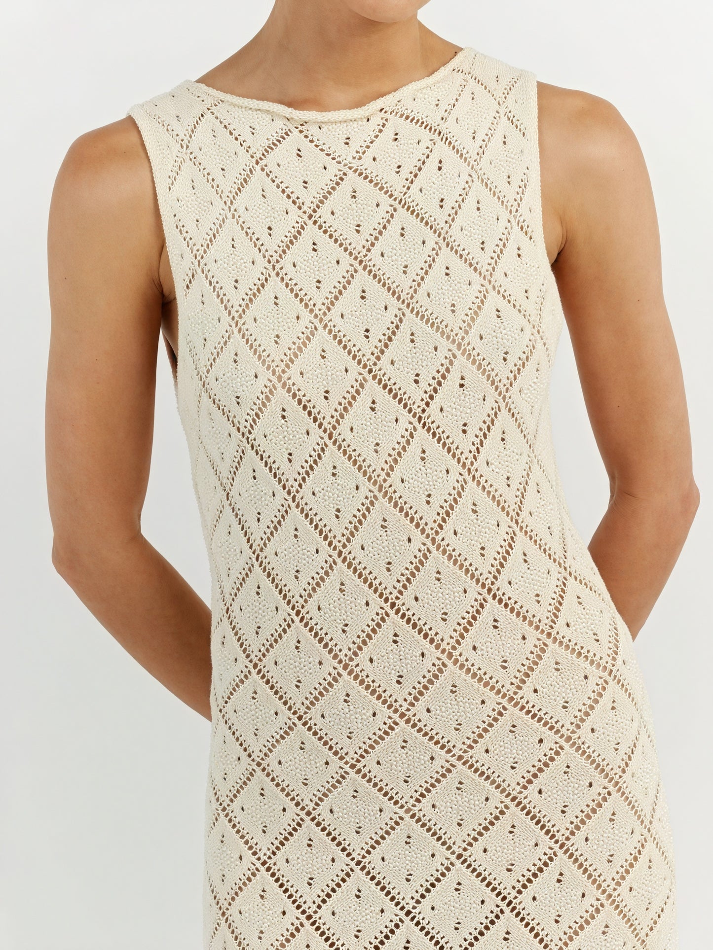 Women's Sleeveless Maxi Knit Dress – Open Weave, Lightweight, Oxford Clothing-83712-cdf48d5b-77b5-4035-8e36-45266b86153b