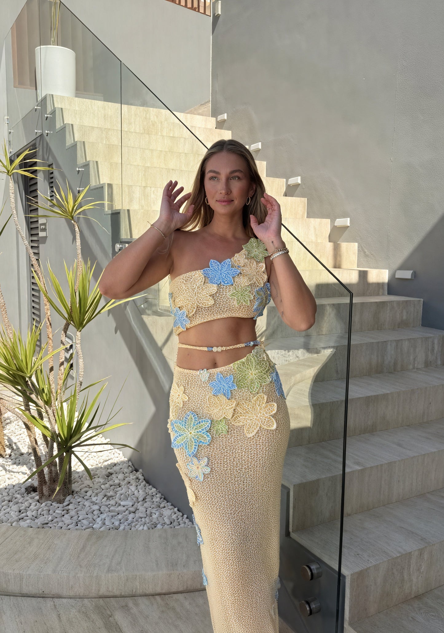 Women's Handmade Crochet Floral Two-Piece Dress Set, Bohemian Style-83755-4e630826-fb1e-47bd-95bd-a2d4bd83cf1f