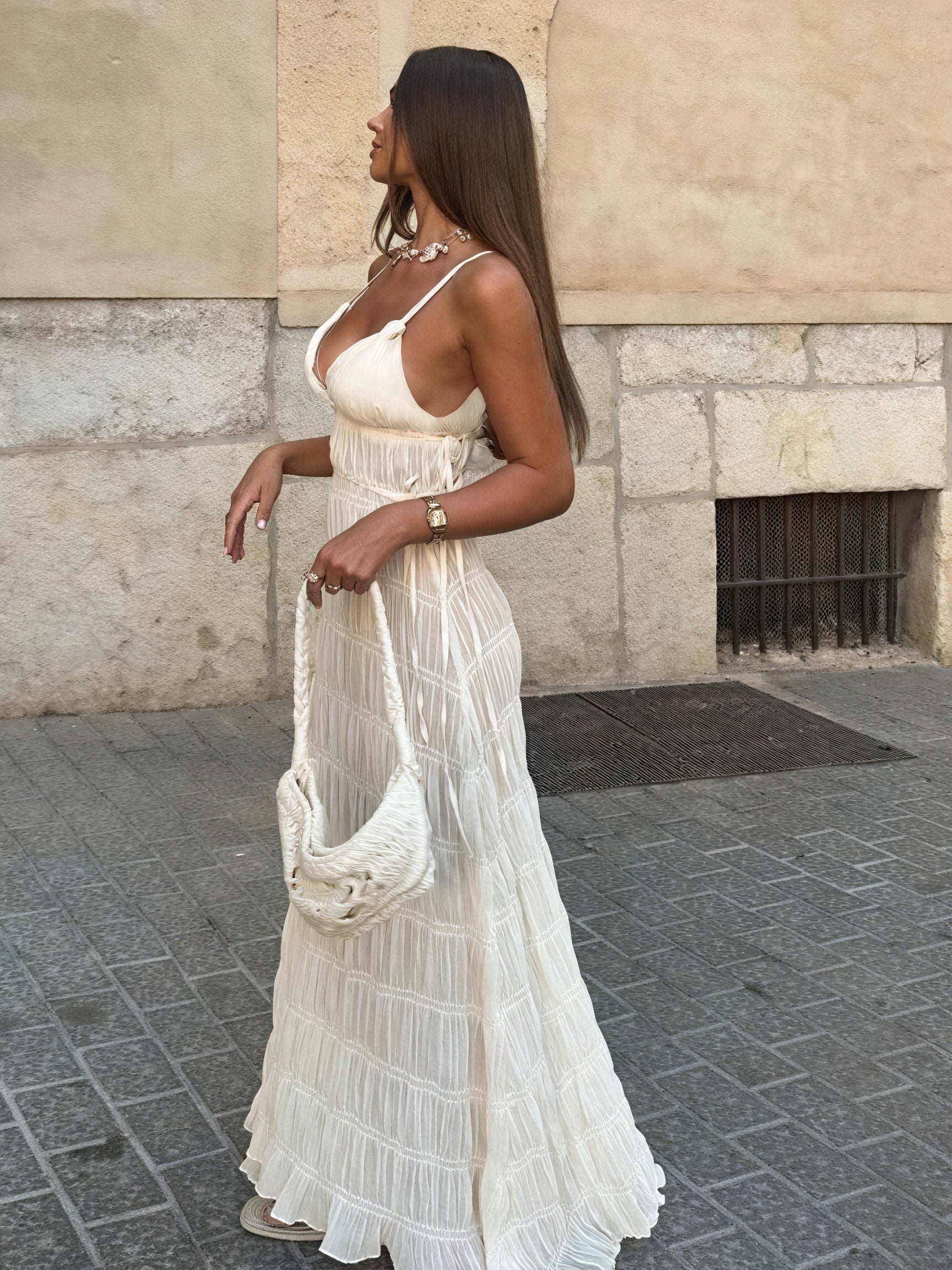 Women's Maxi Dress – Pleated, Flowing, Spaghetti Strap, Oxford Clothing-83811-19891741-1351-4ddb-b672-643e30d6fe50