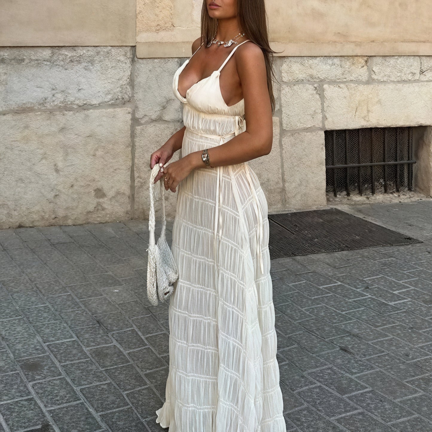 Women's Maxi Dress – Pleated, Flowing, Spaghetti Strap, Oxford Clothing-83811-64a12fdc-6ba1-437d-8064-e21543e86384