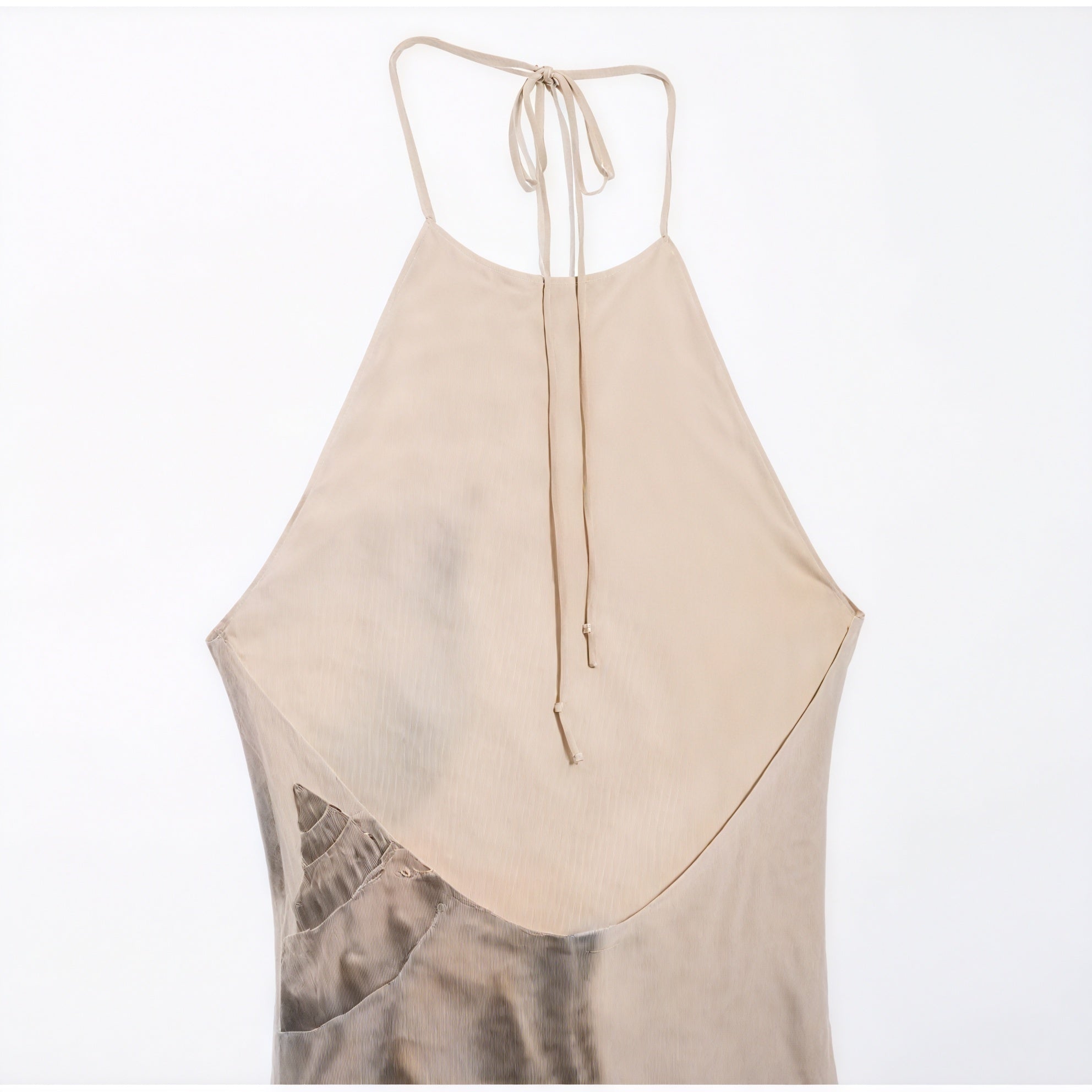 Women's Maxi Dress – Halter Neck, Unique Print, Textured, Floor-Length-83816-17241f35-fda6-46ca-8bd4-d260b848ab7b