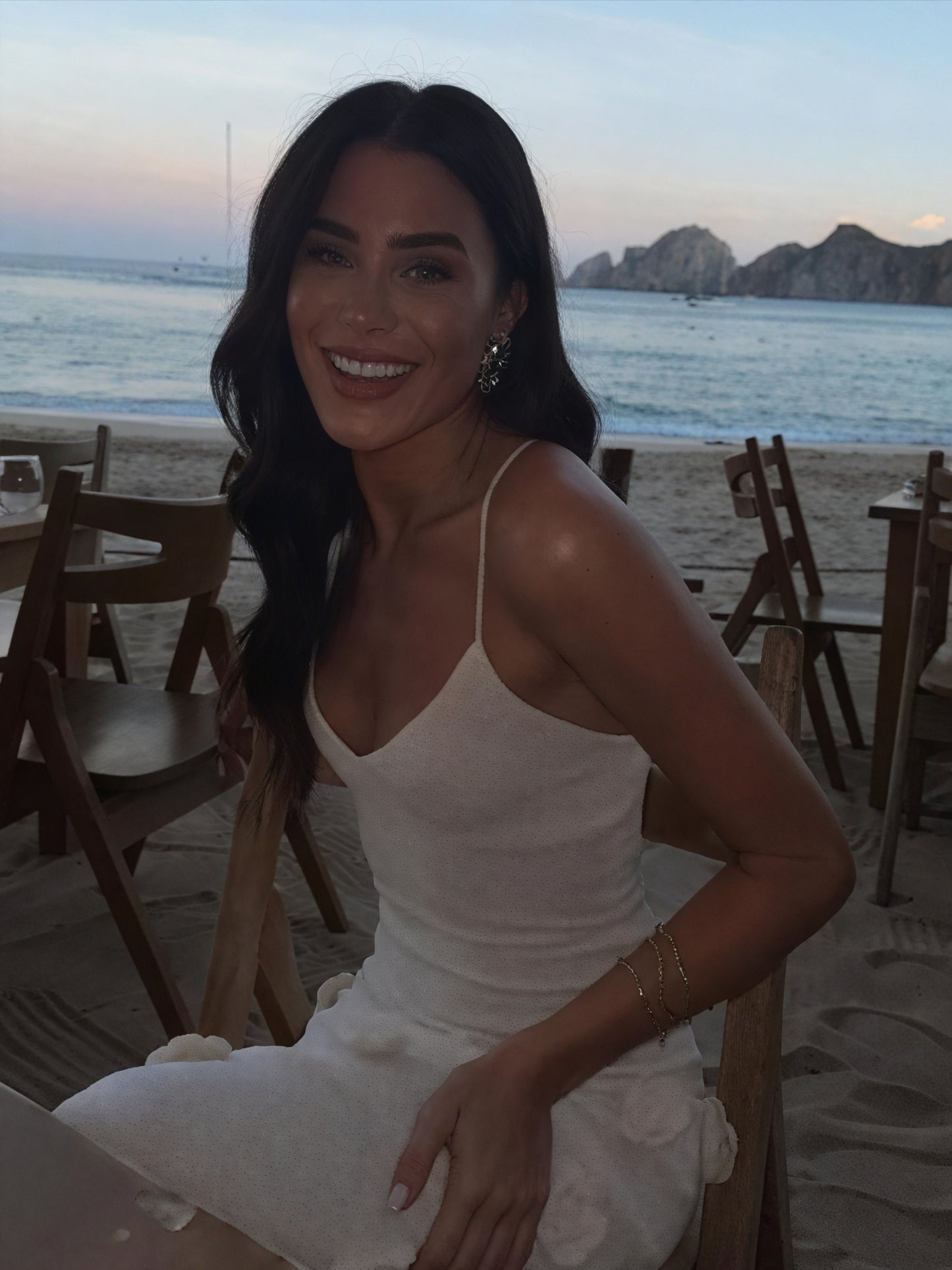 Women's White Floral Spaghetti Strap Occasion Dress-83821-4a7a0131-12e0-4905-b913-633da5f9fae2