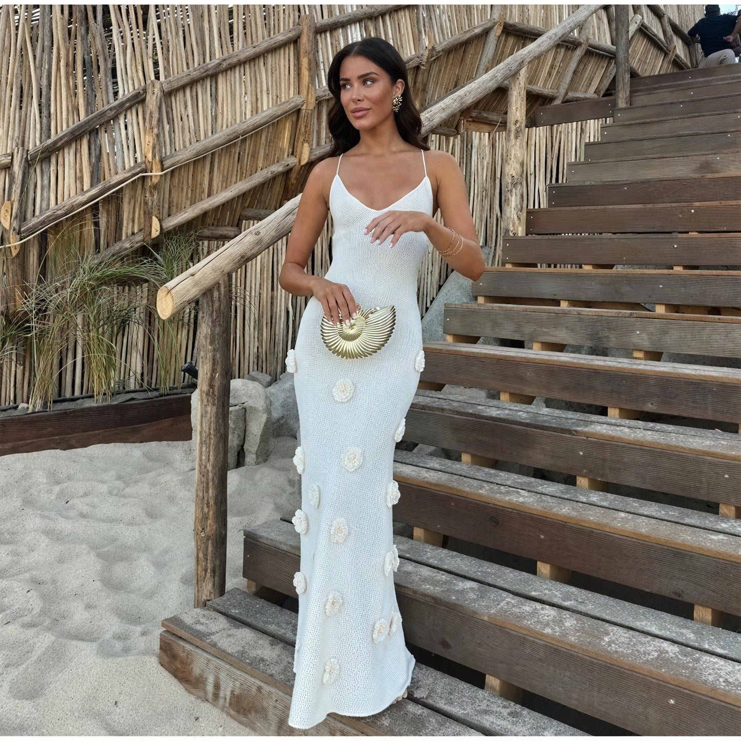 Women's White Floral Spaghetti Strap Occasion Dress-83821-dad22eff-0459-438c-8966-a964ec7cc8d3