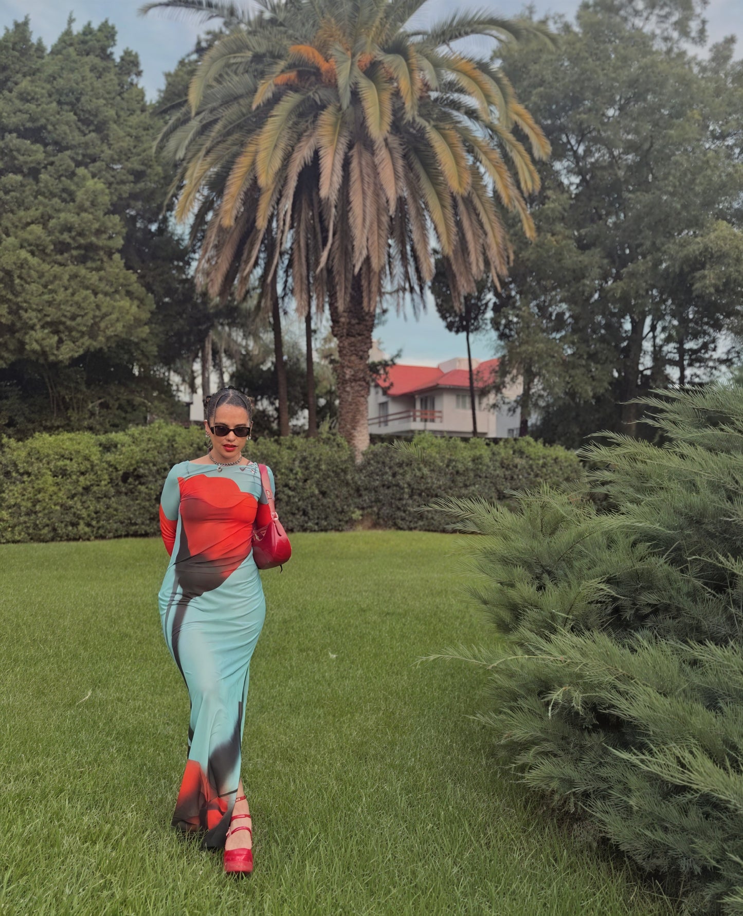 Women's Long Sleeve Maxi Dress – Colorful Printed, Floor Length, Oxford Clothing-83850-94a204c7-6c78-4ffe-b97c-a8c4d5c43043