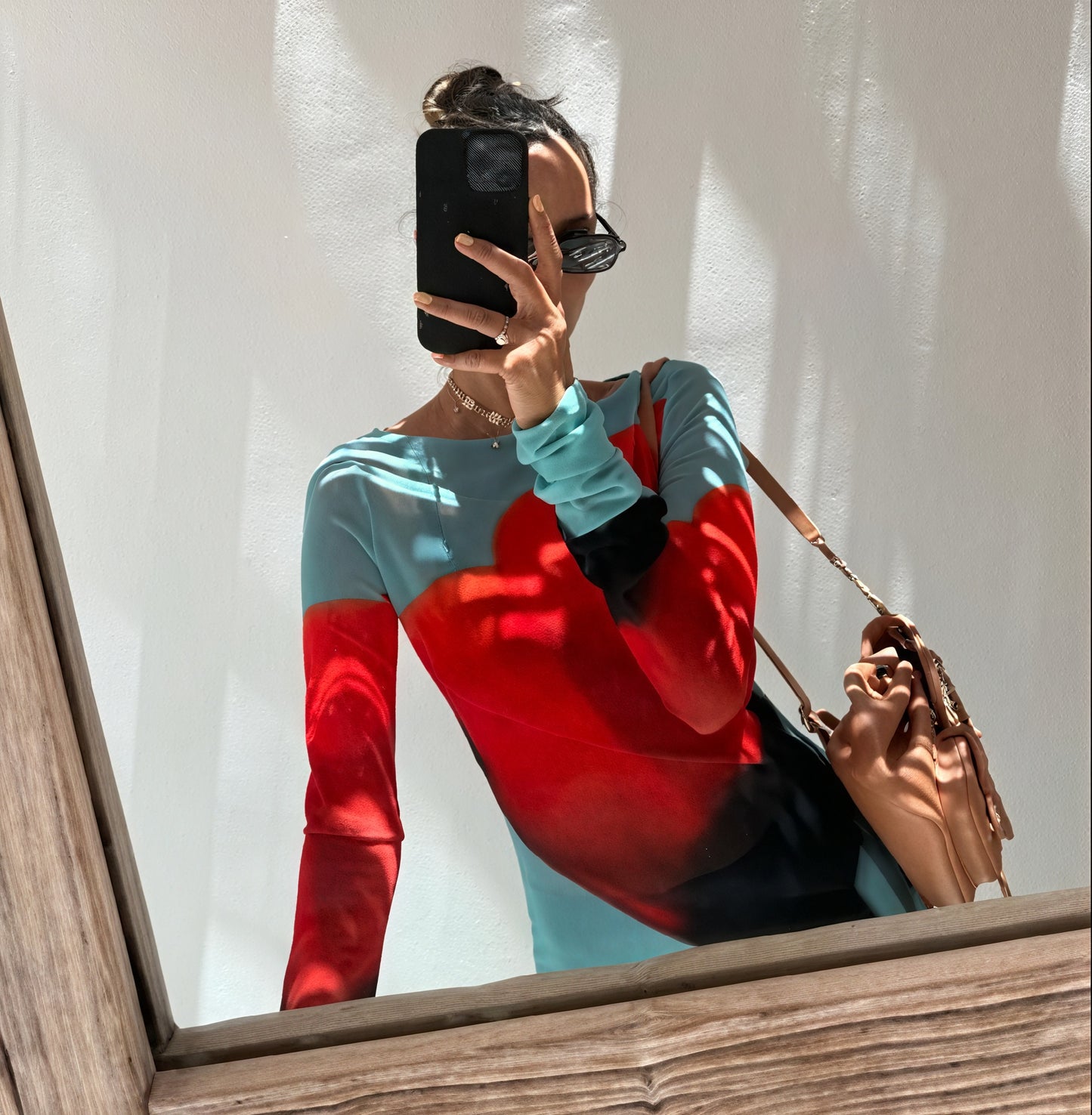 Women's Long Sleeve Maxi Dress – Colorful Printed, Floor Length, Oxford Clothing-83850-a871c07a-3bc7-4067-95cd-151af0491bf7