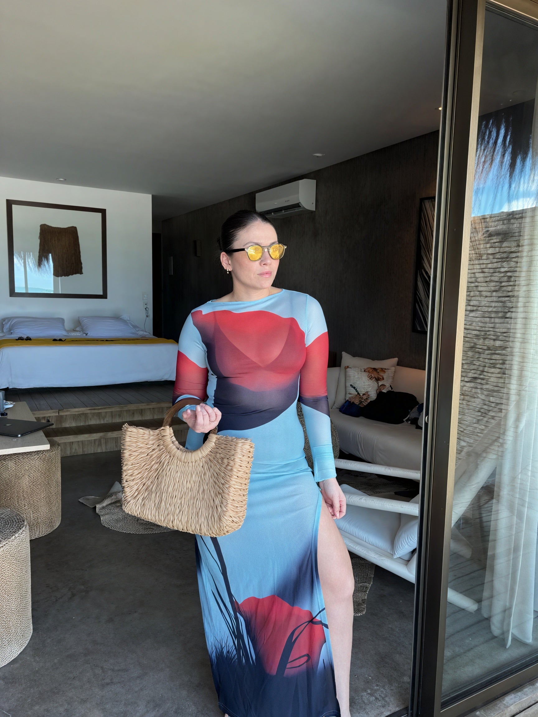 Women's Long Sleeve Maxi Dress – Colorful Printed, Floor Length, Oxford Clothing-83850-26f5da52-ca07-42e7-b9c1-3cf16d71b280