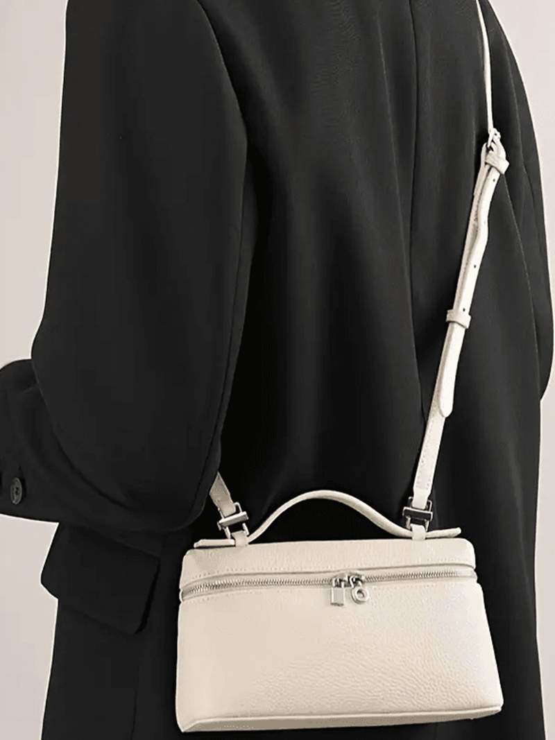 Structured Top Handle Bag - Silver Hardware