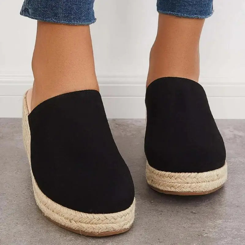 Women's Suede Slip-On Espadrille Wedge Heel Shoes-83367-9141cc36-8047-417d-a4d9-a27cb923c1b2