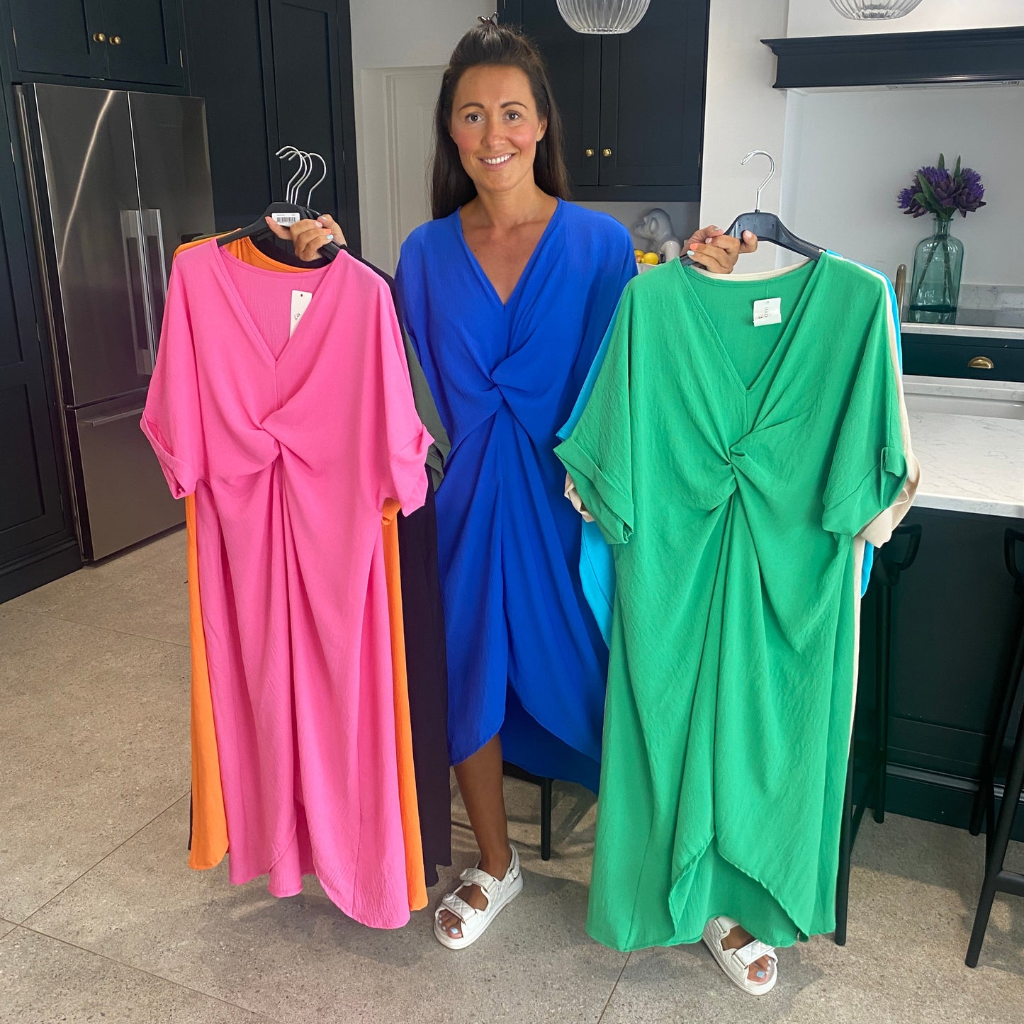 Tiffany Maxi Knot Dress - Blush Boutique Essex