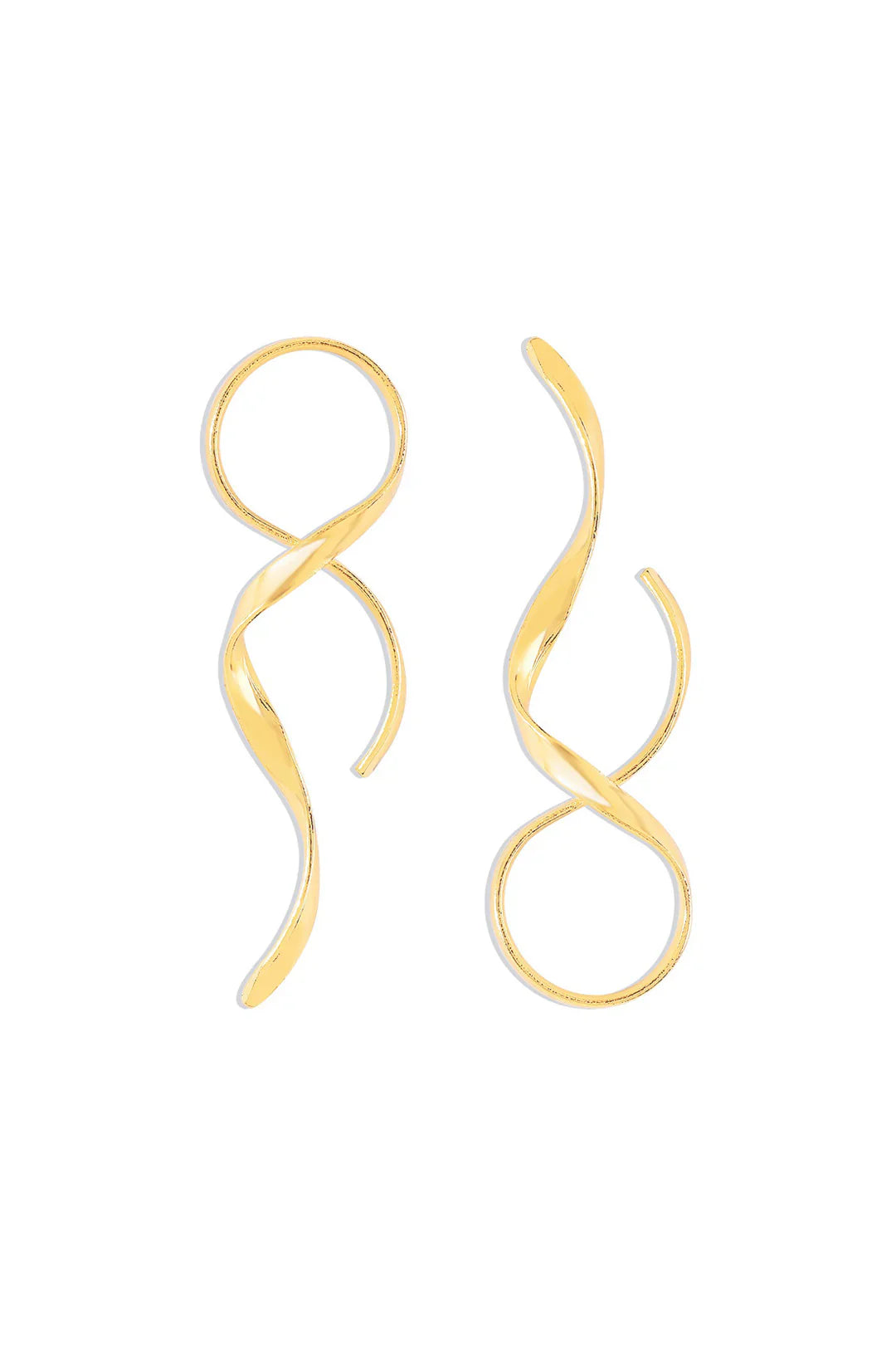 Sculptural Swirl Drop Earrings - Modern Jewelry