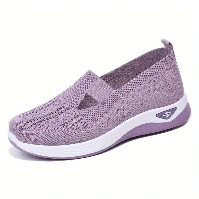 Knit Slip-On Sneakers - Breathable Comfort Shoes