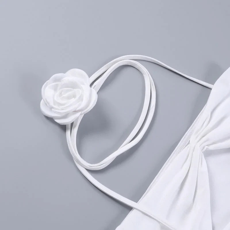 Floral Cut-Out Strapless Mini Dress