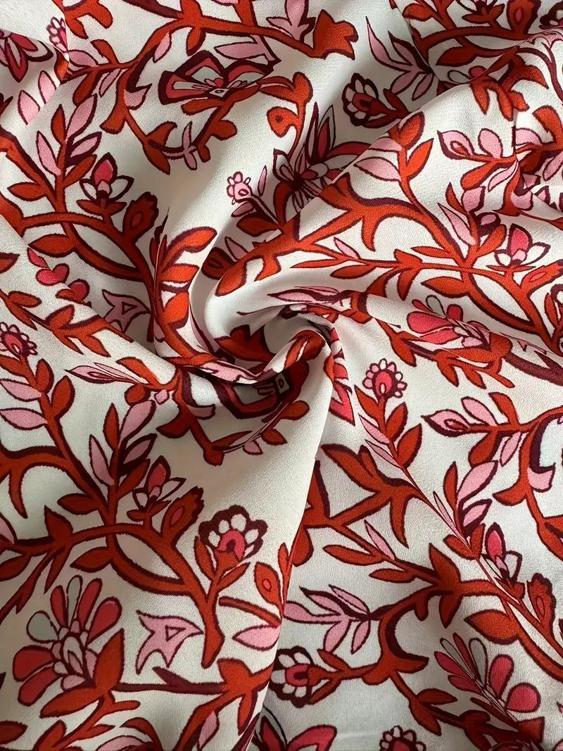 Maxi Dress Floral Print V-Neck Tie Waist Short Sleeve Flowy Bohemian Summer Dress-82359-9b0663cf-cd3c-48b7-9b2a-ec9fbc3c40f7