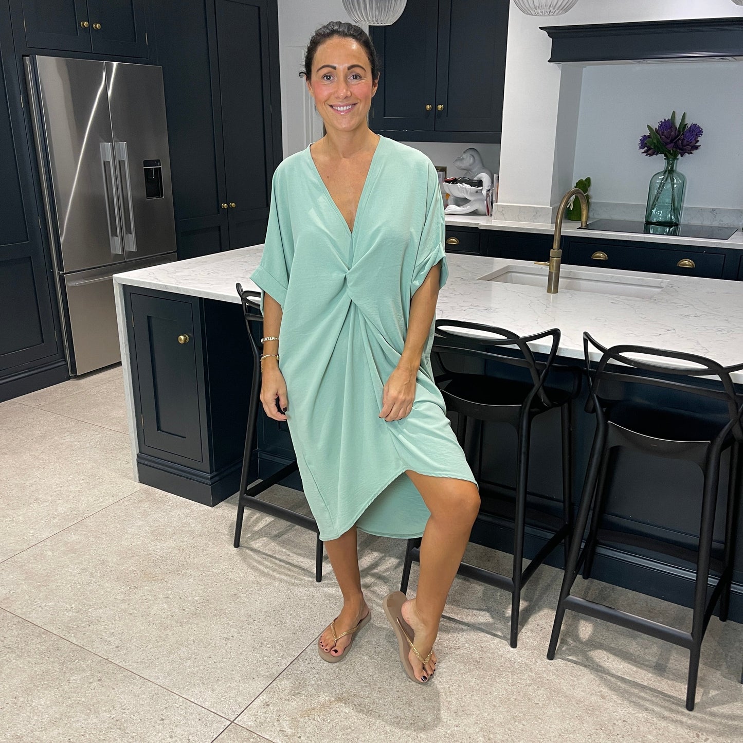 Tiffany Maxi Knot Dress - Blush Boutique Essex