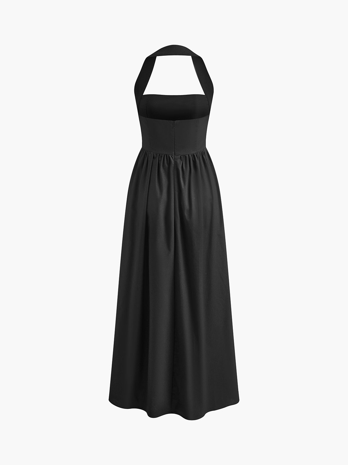 Halter Neck A-Line Midi Cocktail Dress