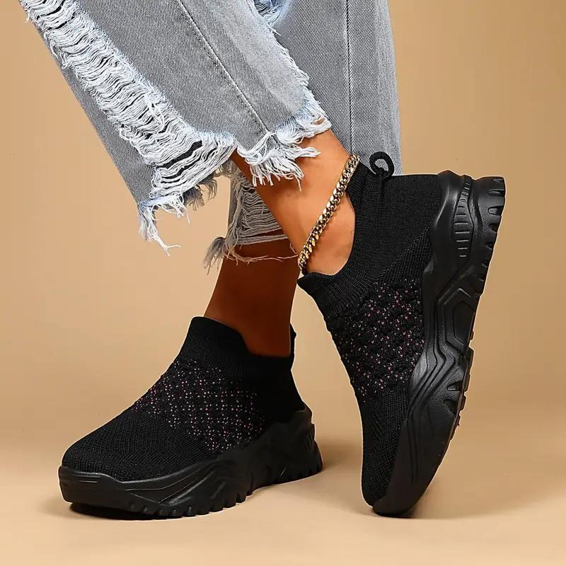 Knit Slip-On Sneakers - Modern Comfort Shoes