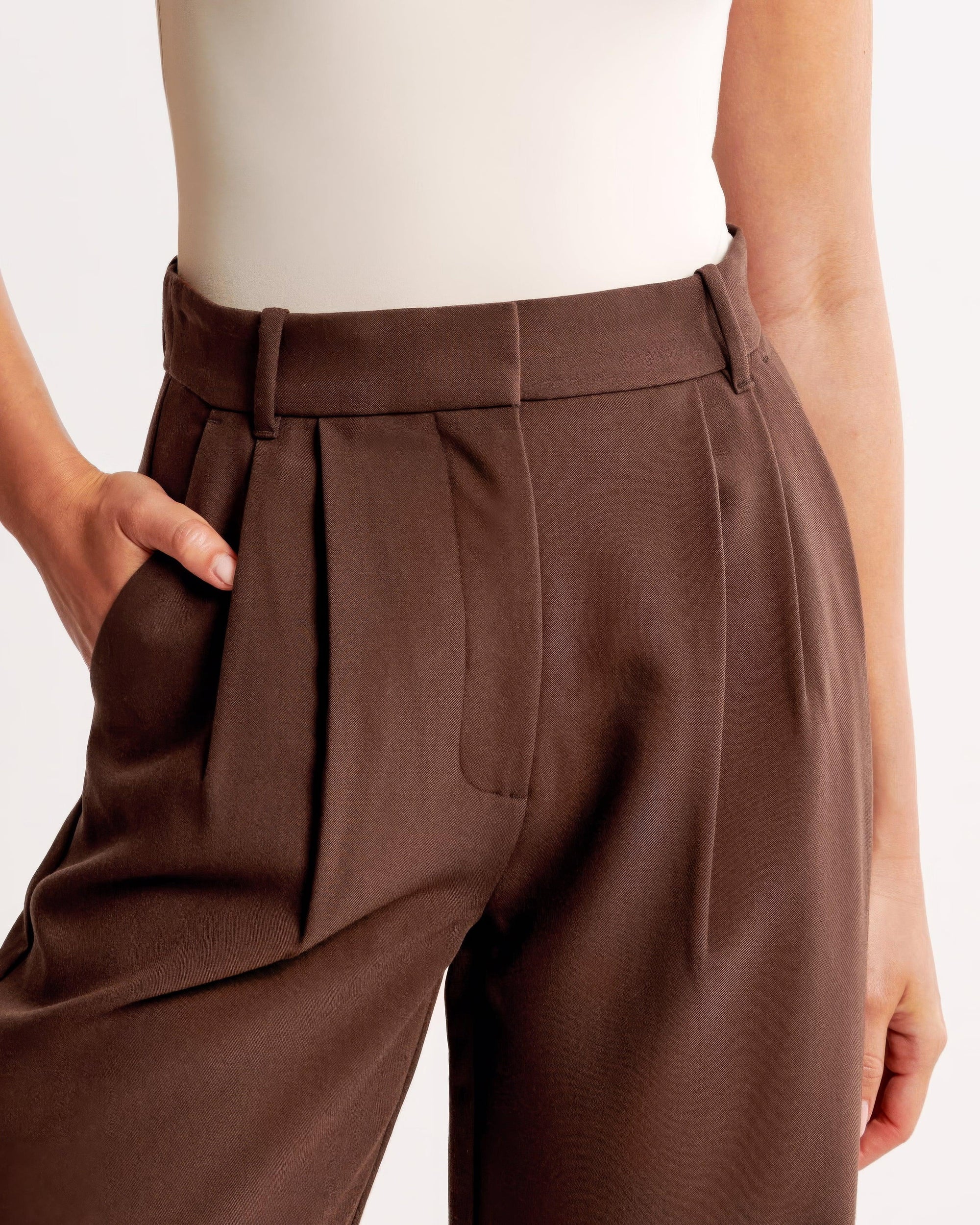 Zara | High Waist Pleated Leg Trousers with Tailored Fit - Image 25