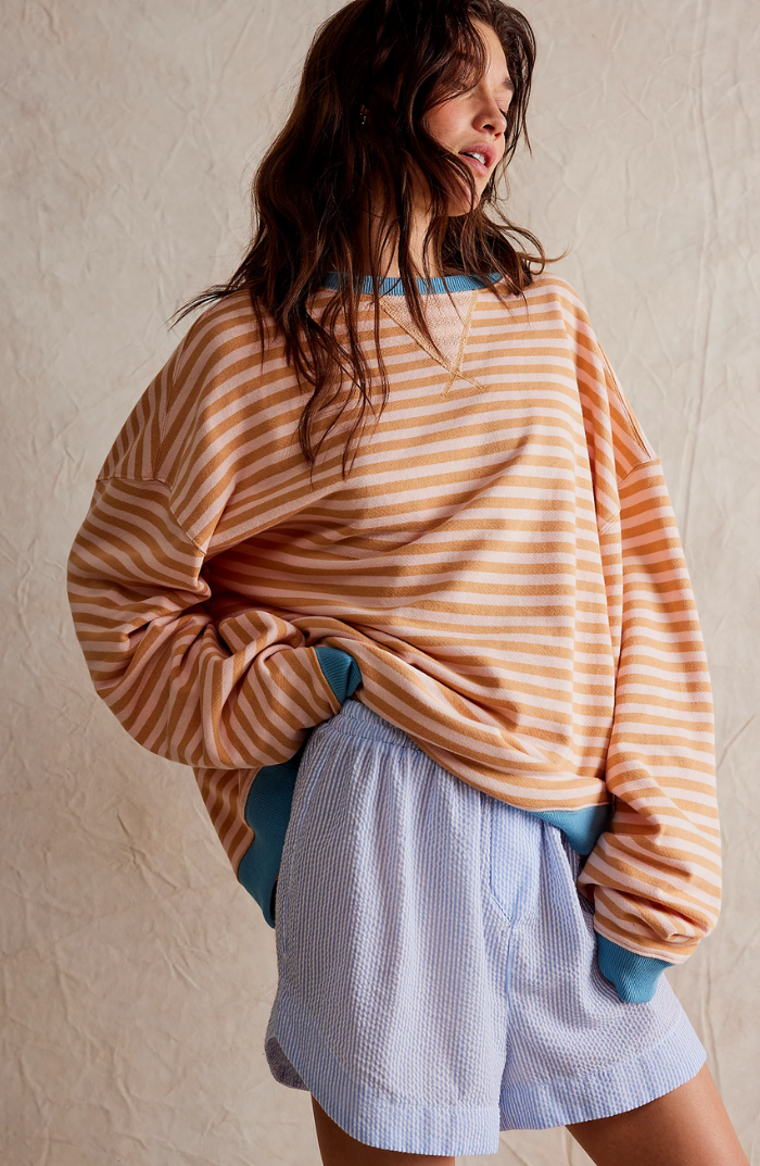 Striped Long Sleeve Top - Relaxed Fit