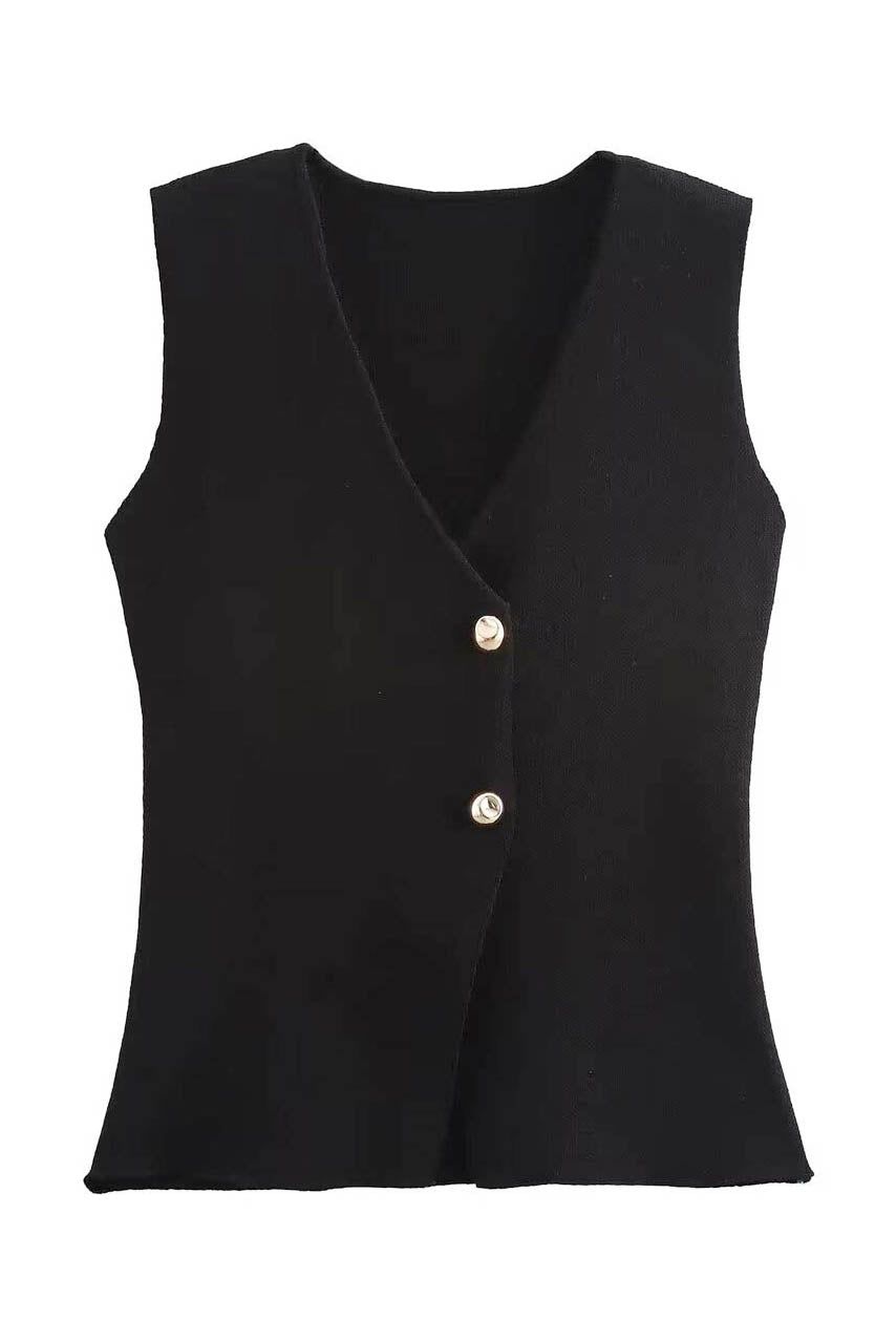 Sleeveless Vest & Pleated Skirt Set