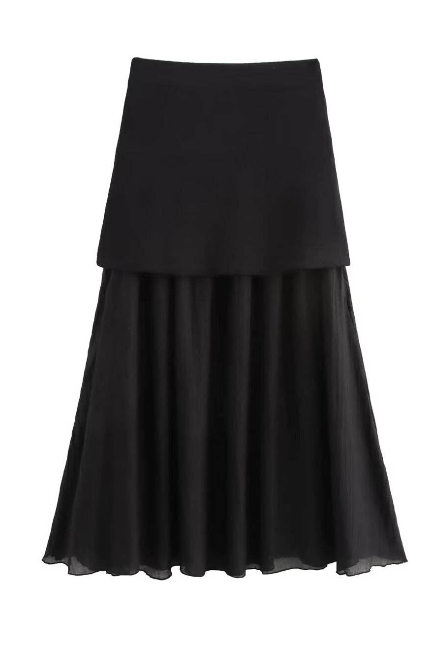 Sleeveless Vest & Pleated Skirt Set