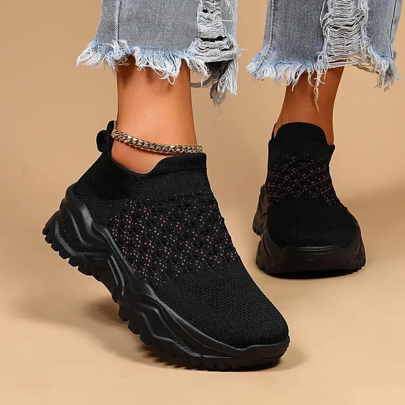 Knit Slip-On Sneakers - Modern Comfort Shoes