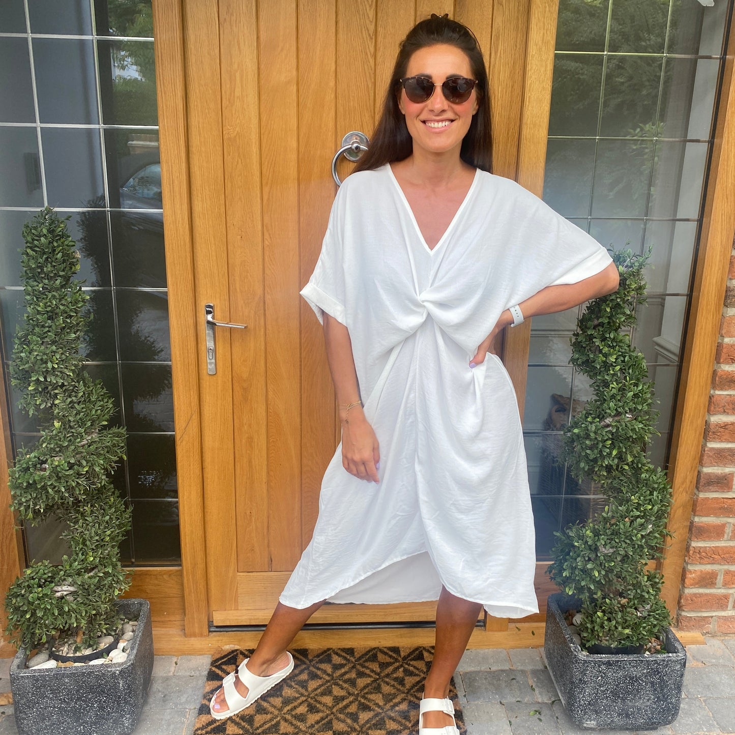 Tiffany Maxi Knot Dress - Blush Boutique Essex