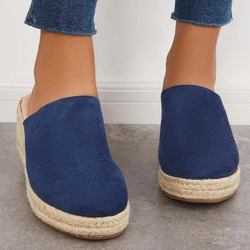 Women's Suede Slip-On Espadrille Wedge Heel Shoes-83367-c5b7b9a8-21a4-43a1-b96d-9bc654c82470