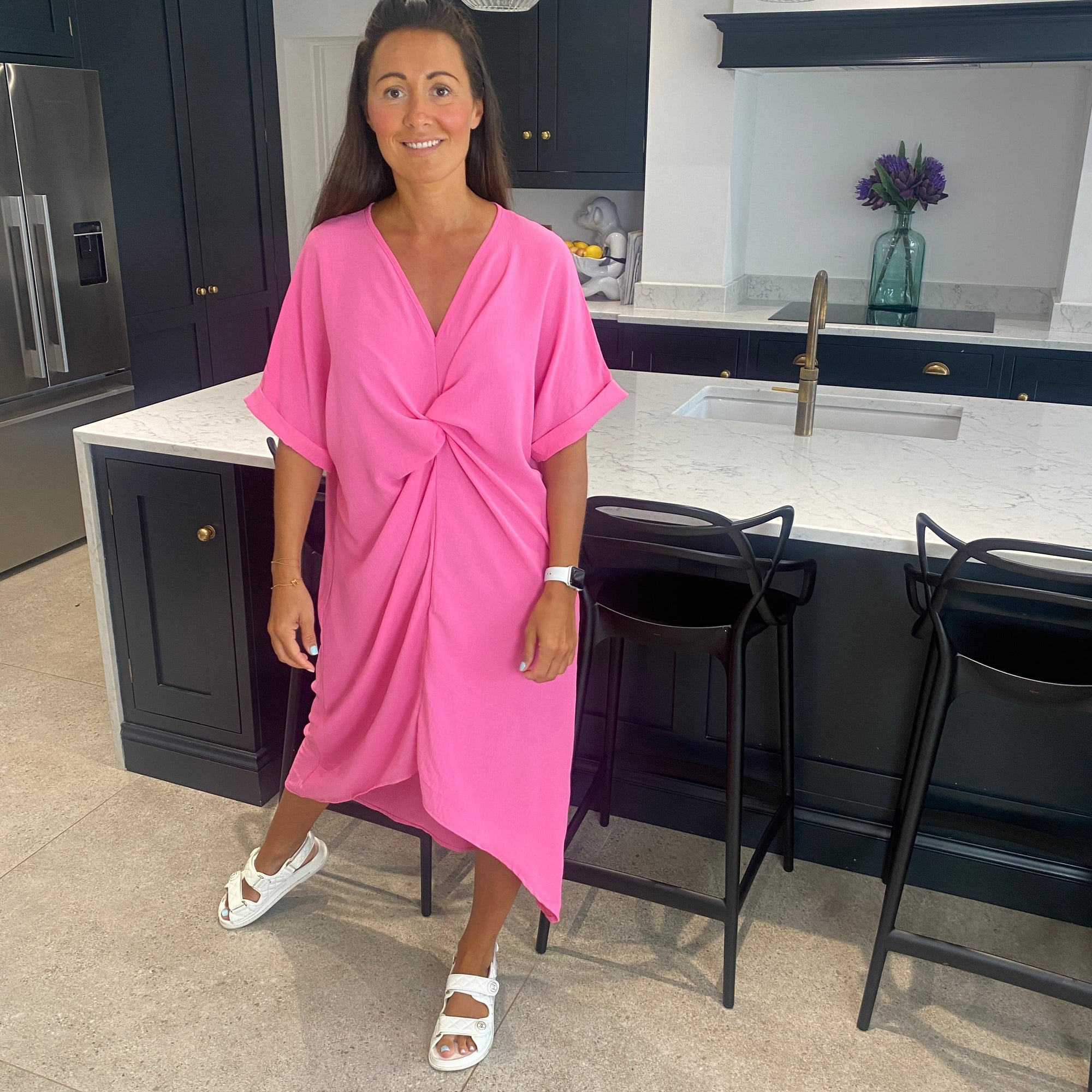 Tiffany Maxi Knot Dress - Blush Boutique Essex