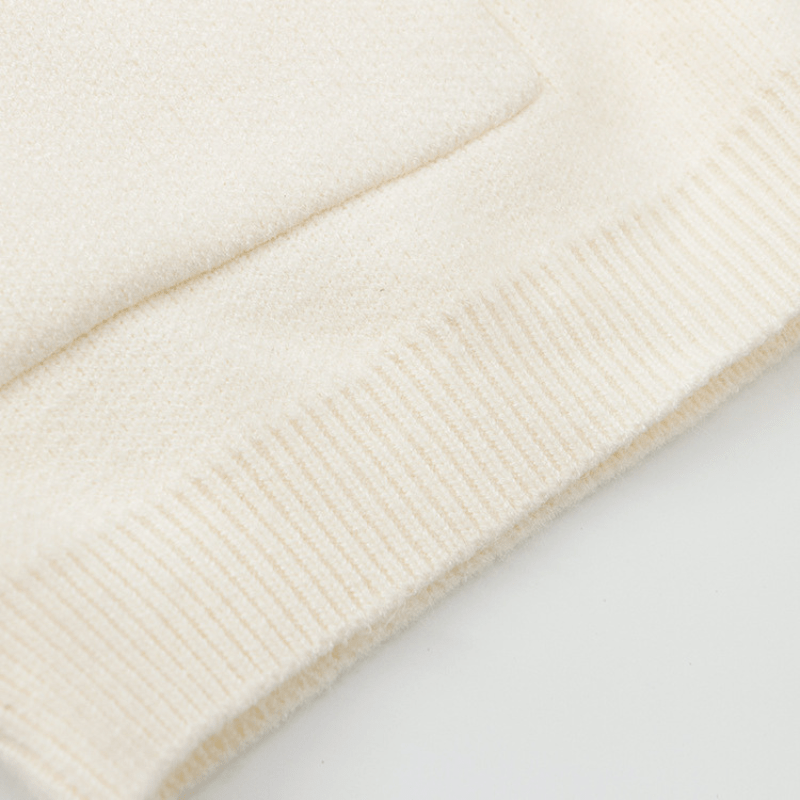 Embroidered Oversized Cardigan with Pockets