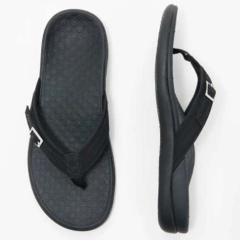 Contoured Footbed Thong Sandals with Ankle Strap