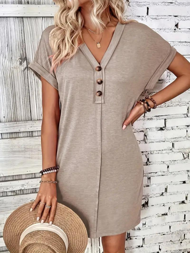 Relaxed Fit Button-Down Dress