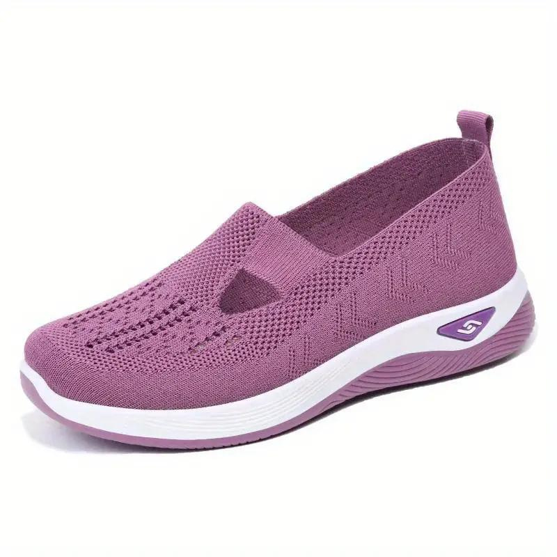 Knit Slip-On Sneakers - Breathable Comfort Shoes