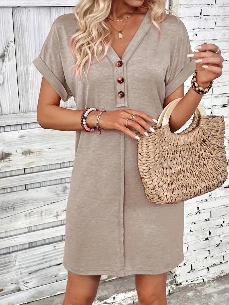 Relaxed Fit Button-Down Dress