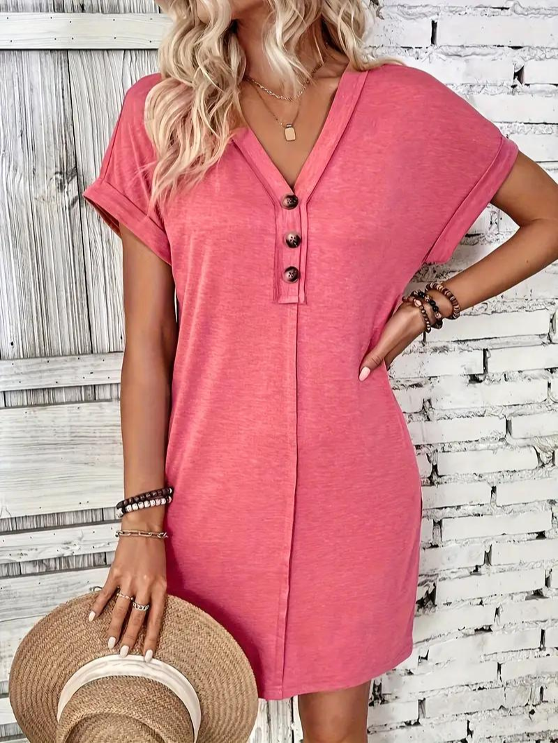 Relaxed Fit Button-Down Dress